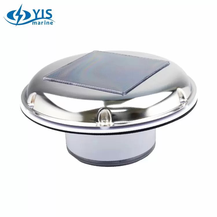 Solar vent for motorhome or boat roof