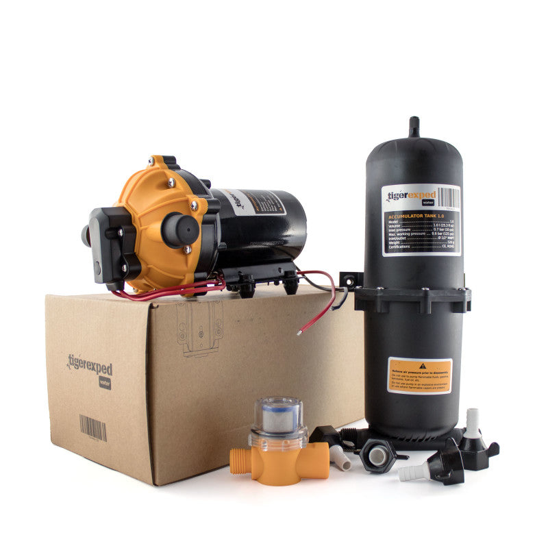 Heavy-Duty 12V Water Pump + Accumulator Tank Bundle