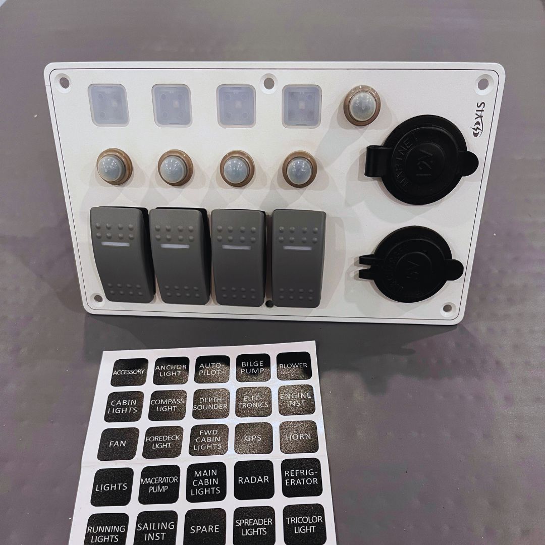 [YIS MARINE] Aluminum Switch Panel 12/24V (4 Gang, 45A) — Expedition ...