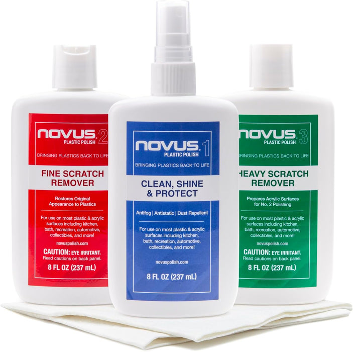 NOVUS #1 Acrylic Cleaner & Polish (3 steps Kit)