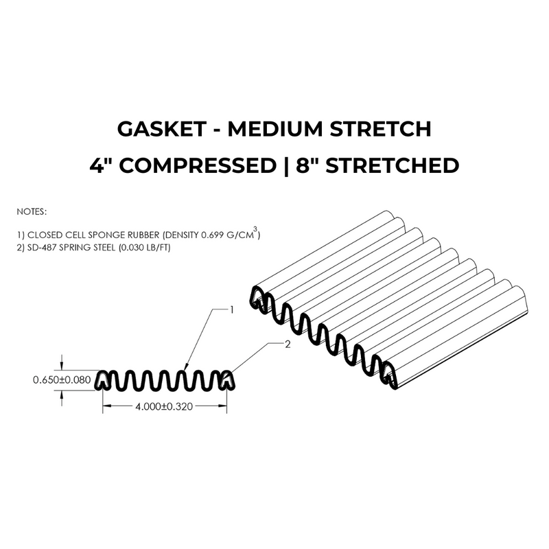 Accordion-Style Truck Camper Pass Through Gasket – Medium Stretch (4"–8")