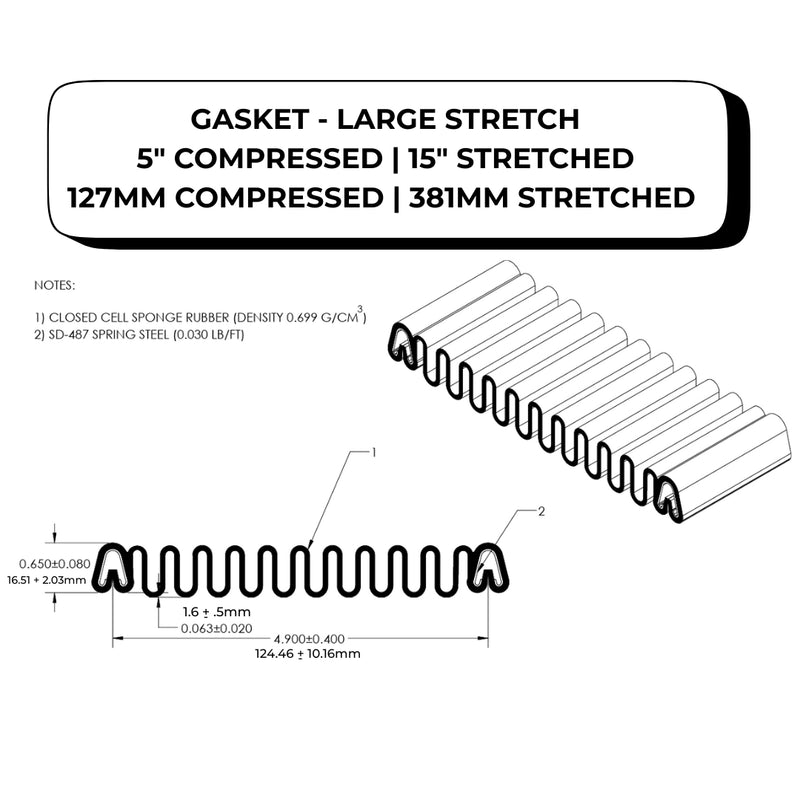 Accordion-Style Truck Camper Pass Through Gasket – Large Stretch (5"–15")