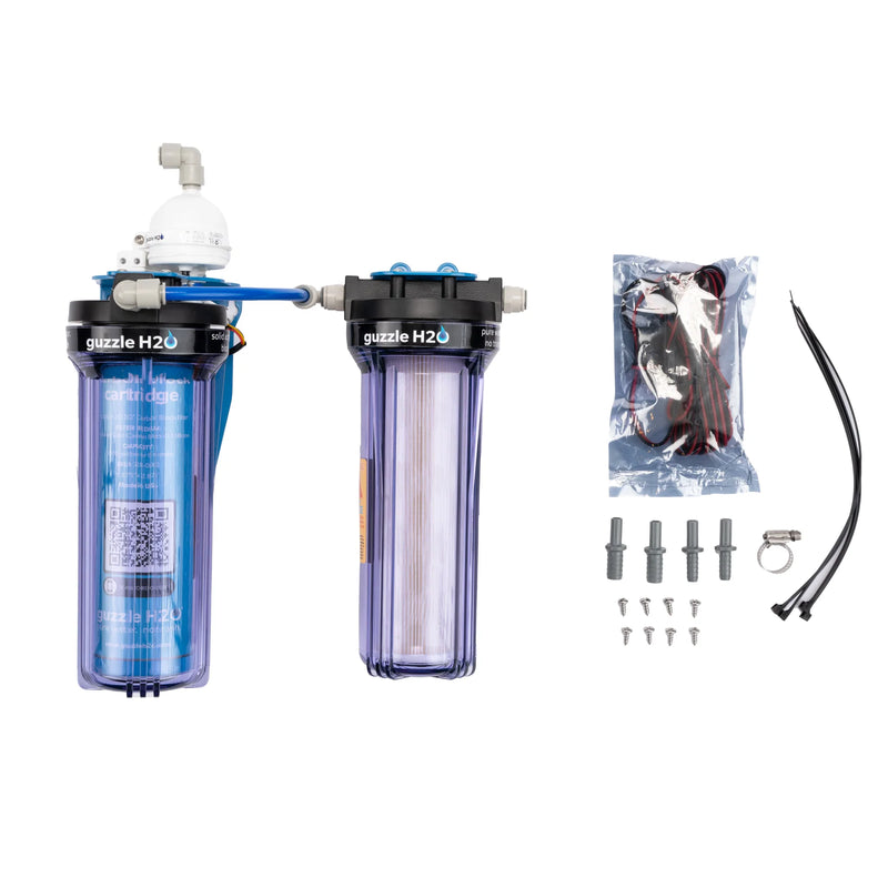Système de filtration de l’eau STEALTH 2x10 à charbon intégré + LED UV-C