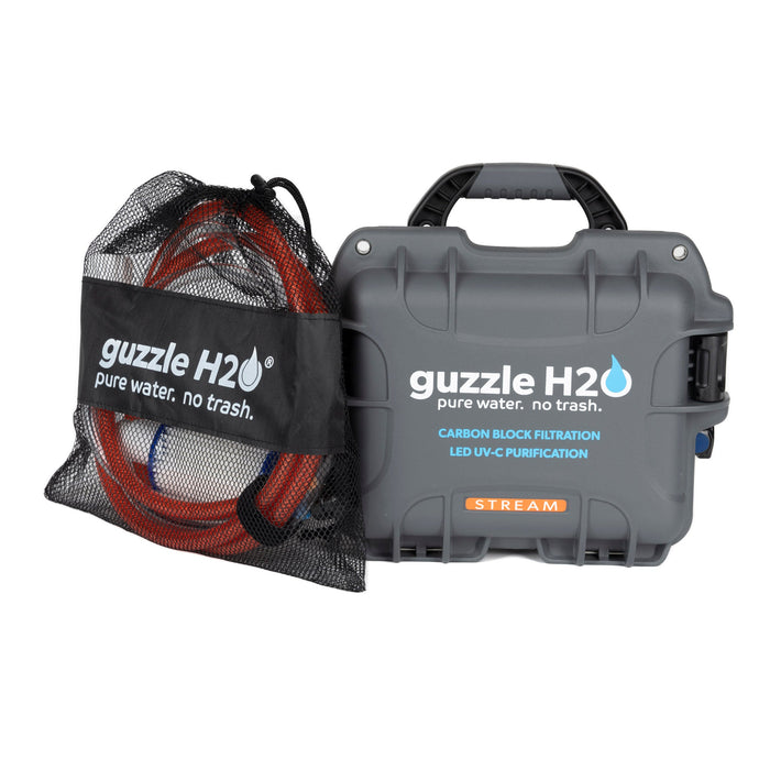 Guzzle H2O Stream (système portable de purification d'eau UV et bloc de carbone)