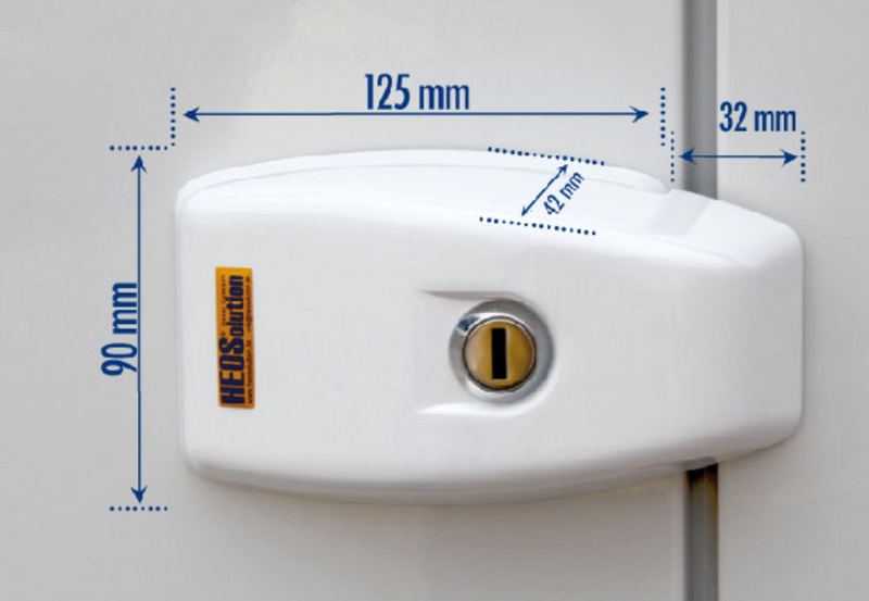 Serrure de sécurité pivotante HEO Solution pour fourgons et camions militaires (lot de 2)