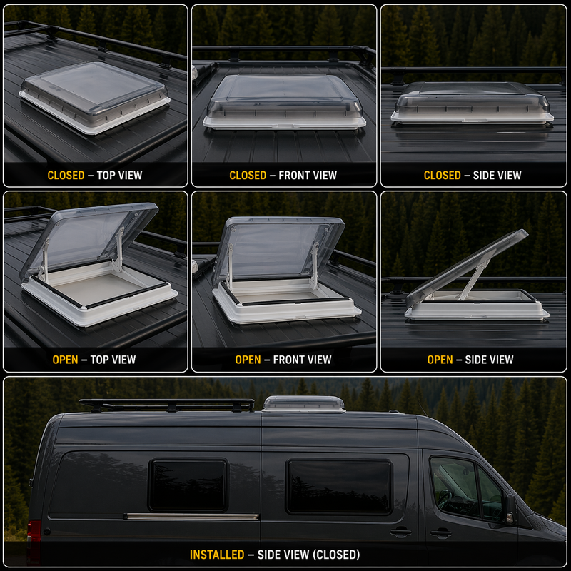 MPK VisionStar L Roof Hatch 700×500mm (Signal White)