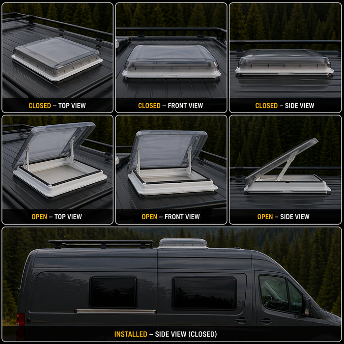 MPK VisionStar L Roof Hatch 700×500mm (Signal White)