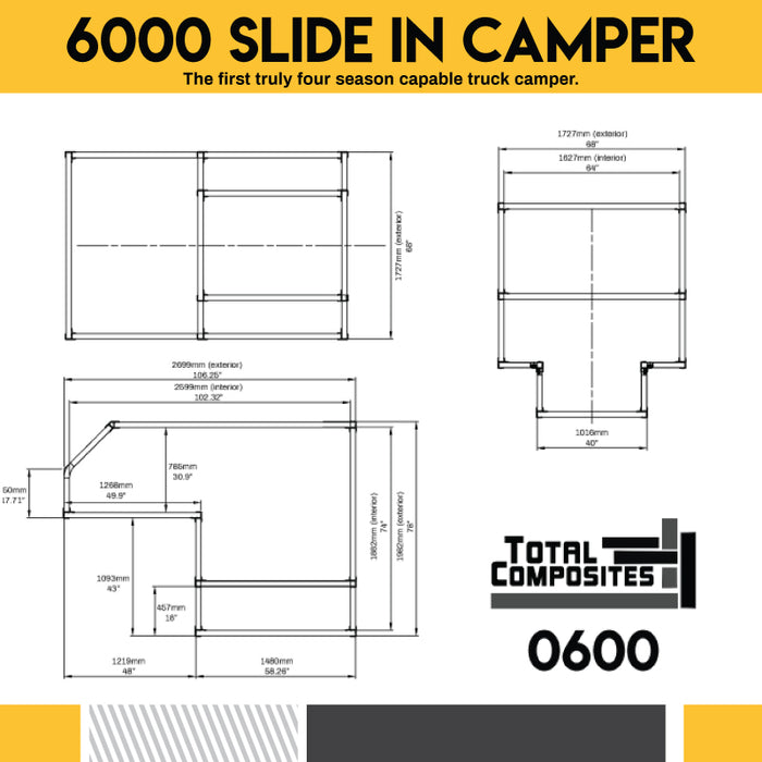 [TOTAL COMPOSITES] LYNX 5' [Slide-in Camper]