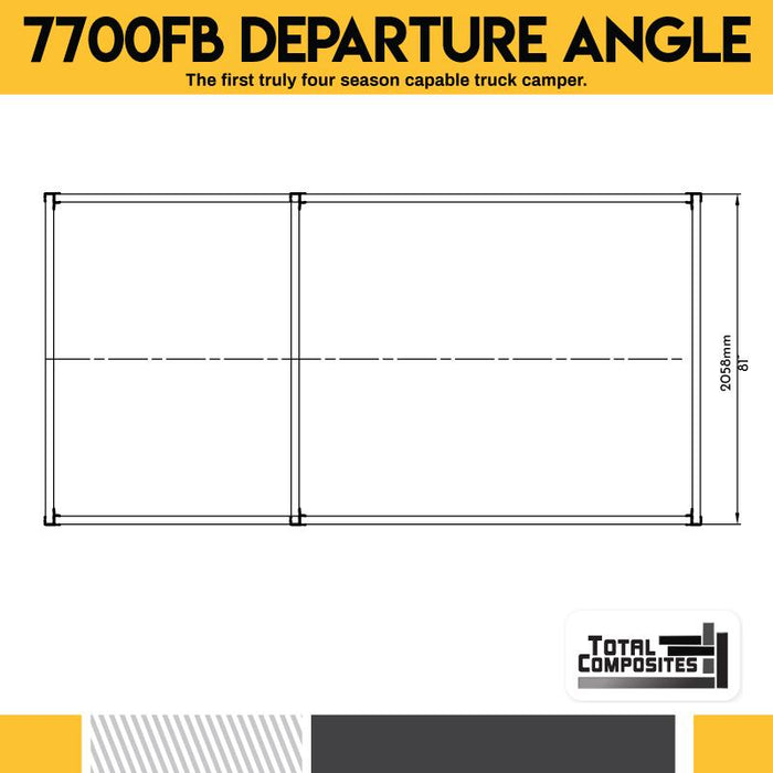 Total Composites - Wolverine 6,5' à plat avec coque de camping-car à angle de départ