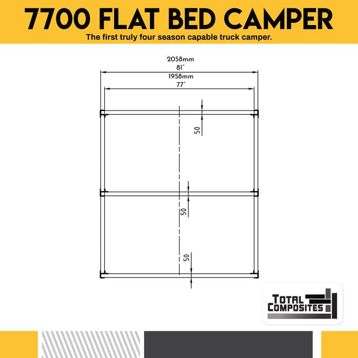 Total Composites - Coque de camping-car à plat Bobcat de 6,5'
