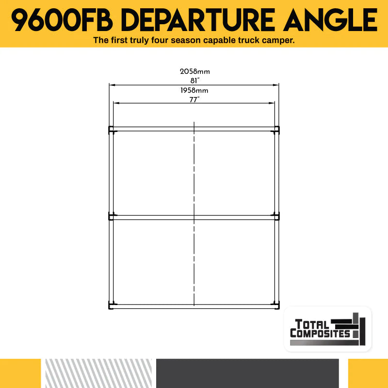 TOTAL COMPOSITES | WOLVERINE 8' [Camping-car plateau avec angle de garde au sol]