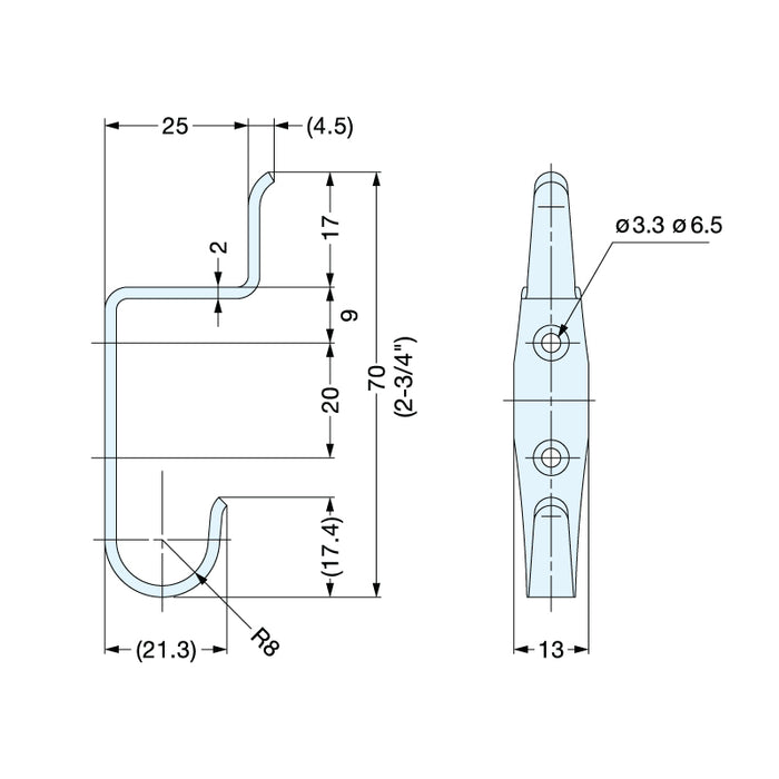 Stainless Steel Double Hook