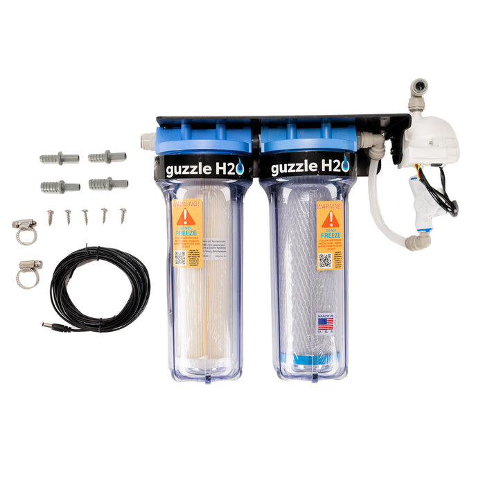 [GUZZLE H2O] STEALTH 2x10 Onboard Carbon + LED UV-C Water Filtration System