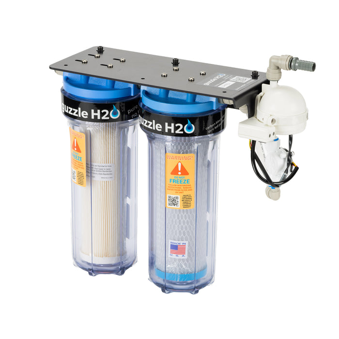 [GUZZLE H2O] STEALTH 2x10 Onboard Carbon + LED UV-C Water Filtration System