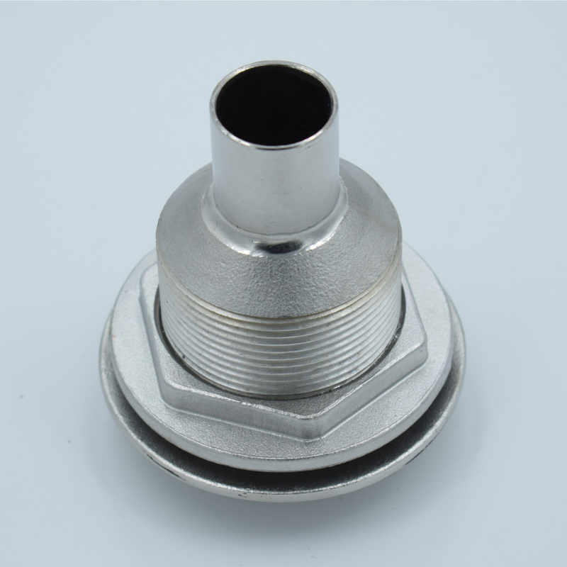 Exhaust thru-hull, 24 mm, straight, jam nut