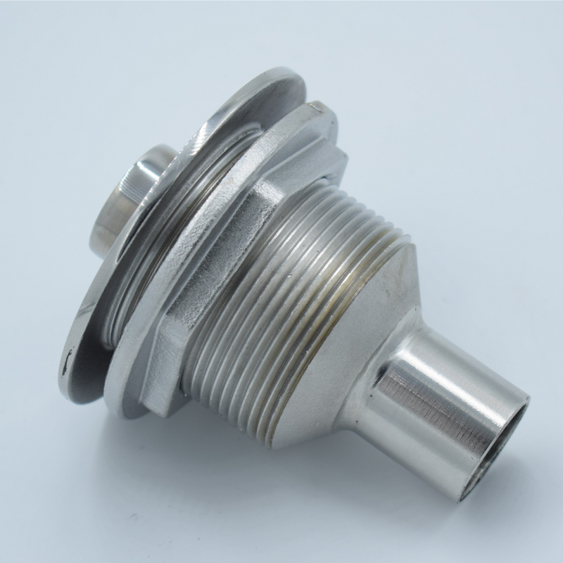 Exhaust thru-hull, 24 mm, straight, jam nut