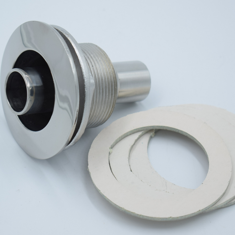 Exhaust thru-hull, 24 mm, straight, jam nut