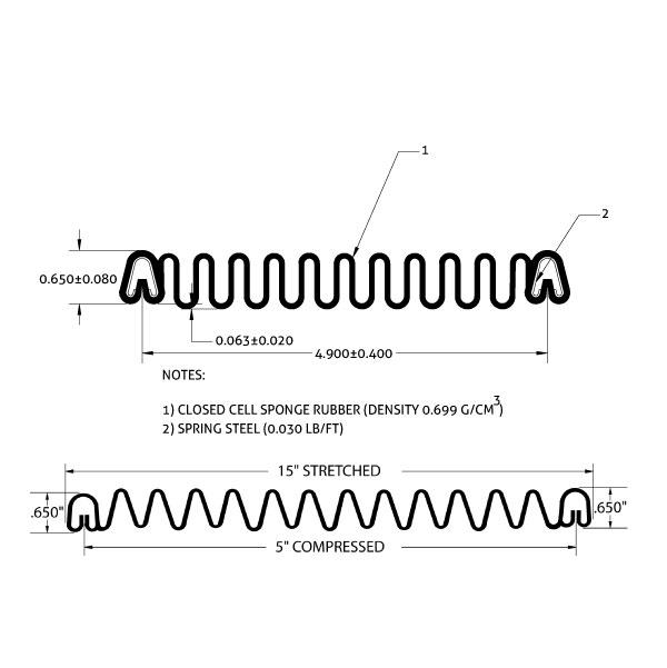 Truck Camper Pass Through Gasket (Large Stretch) Accordion Style