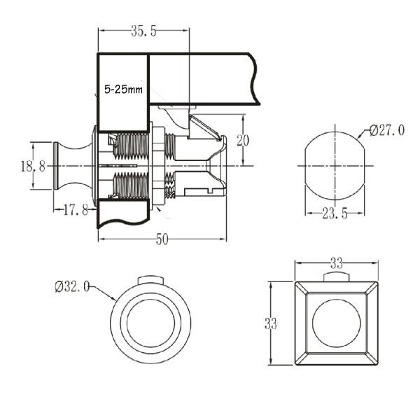 Heavy Duty Push Lock