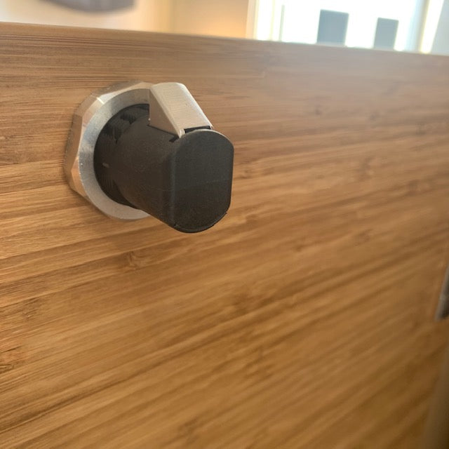 Heavy Duty Push Lock Chrome and Satin Black