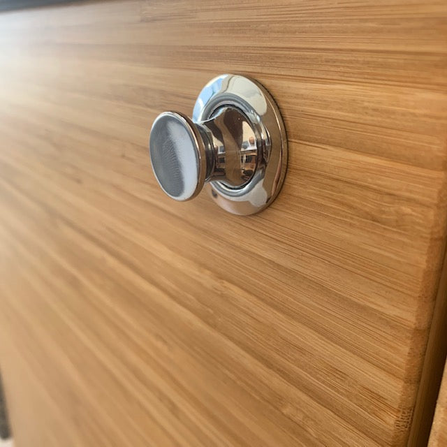 Heavy Duty Push Lock Chrome and Satin Black