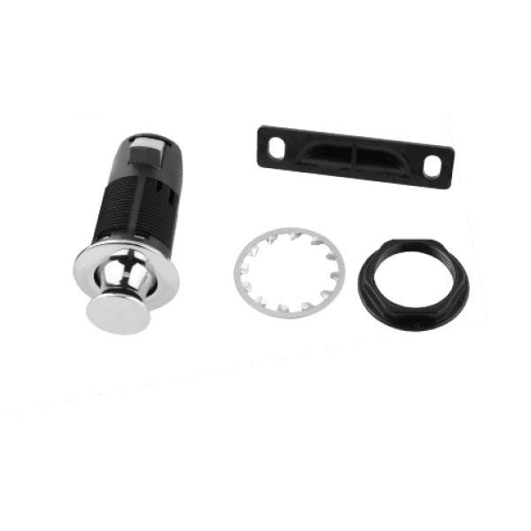 Heavy Duty Push Lock Chrome and Satin Black