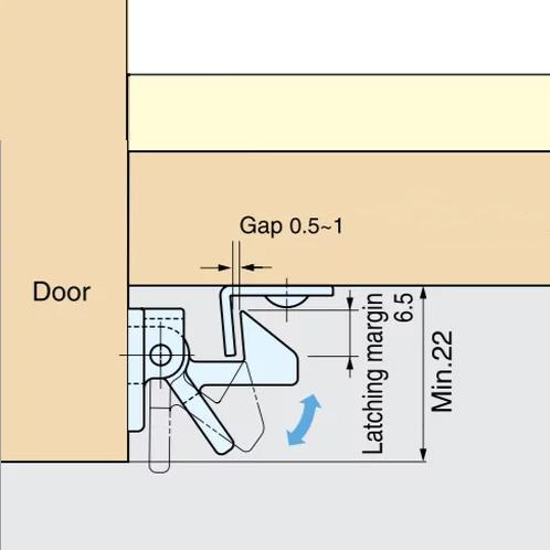 [EX-UP] Overhead Locking Cabinet Latch - Stealth Catch